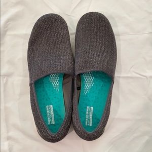 Skechers Gray Knit Loafers